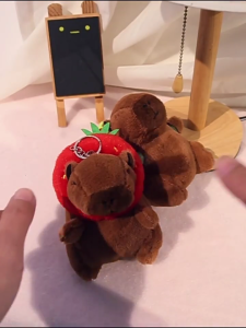 Sang trọng capybara Keychain đáng yêu vòng khóa Mặt dây chuyền treo trang trí Móc treo chìa khóa ba lô mặt trang trí hình túi xách cho cô gái phụ nữ