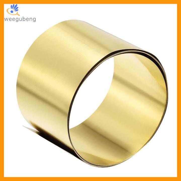 WEEGUBENG 1000mm x100mm Brass Sheet Roll 1000mm x50mm Gold Film Wire