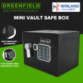 Greenfield by Winland Rust Resistant Aluminium Mini vault safe box for money Safe Mini 17-09-00170. 