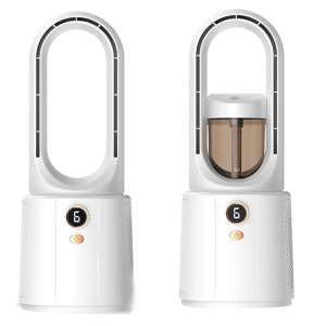 Portable Air Cooling Fan 6 Speed Quiet Misting Fan with LED Light USB Cooling Fan for Bedroom Office Desk Outdoor