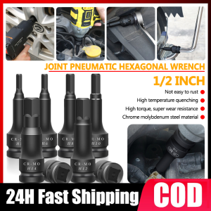 【COD + Local Seller】5psc (H5/6/8/10/12) 1/2 inch Impact Hex Socket Bit Hexagonal Wrench Socket Bit Wrenches Adapter Drive Socket Wrench Adapter Spanner Set