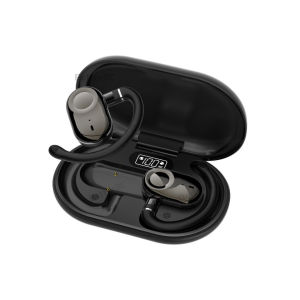 Dual Axis Adjustable Hanging Ear Bluetooth Earphone Long Battery Life Sport Waterproof Headset Real-time AI Smart Translation Wireless Headphone With LED Display