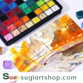 Màu vẽ HIMI 56 màu phiên bản đặt biệt ( gồm màu neon và nhũ ) - Miya Himi Gouache BLACK 56 colors. 