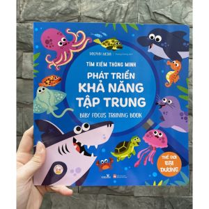 Sách Tìm kiếm thông minh Phát triển khả năng tập trung - Baby focus training book - Thế giới đại dương - Vizibook