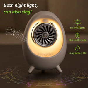 Portable Night Light Bluetooth Wireless Speaker Atmosphere Night Light Subwoofer With Colorful LED Light Support USB TF card
