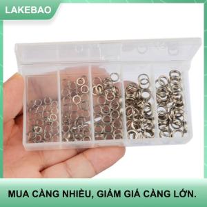 【LAKEBAO】 200 250pcs 5 kích thước thép không gỉ câu cá chia Nhẫn cường độ cao lớn độ bền kéo lực lượng thu hút kết nối Vòng thiết lập thiết bị đầu cuối giải quyết