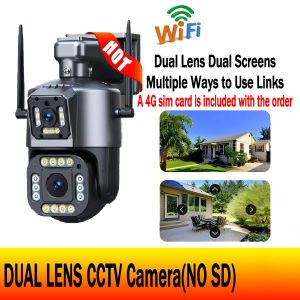 【Free 4G SIM Card】V380 Pro Dual Lens CCTV Camera Connect Cellphone With Audio and Speaker No Need Wifi Outdoor Wireless IP Security Camera 360 Auto Tracking Waterproof Night Vision Baby Monitor waterproof Surveillance