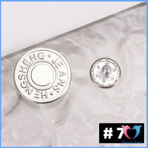 D.S. 10Pcs/set กระดุม ปรับเอวกางเกง ปุ่มที่ถอดออกได้ กระดุมโลหะ สําหรับกางเกง กระโปรงยีน Jeans buttons