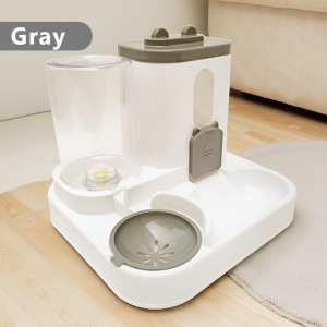 LF fole livet cat water Fountain & Dog Feeder Dispenser Automatik Haiwan Peliharaan 2-in-1 Bekas Makanan Air Large Capacity Pemakanan Automatik
