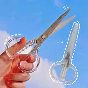 [Same Day Ship] Stainless Steel Household Handmade Scissors Student Office Paper-cut Scissors Sharp and Small Sewing Scissors Household Tools