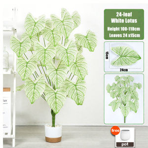 ✨5A Level simulatioi✨24 leaf artificial plant with pot 100-110cm fake plants for living room fake plants for decoration artificial tree indoor plants for office indoor plants with pot