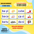 Flashcard BELAJAR MEMBACA 2 SUKU KATA/ BERMAIN dan MEMBACA (80 KARTU) Banyak Bangeet. 