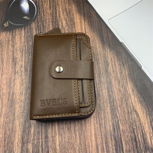 Cross Border Mens Wallet Short Cross Border Business Organ Card Bag Soft Sheepskin Pattern Multi Slot Zero Wallet Mens Card