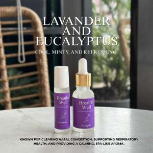 Breathe Well of Sweet Orange & Grapefruit in 20ml Drops & 10ml Roll On as set in a Pouch