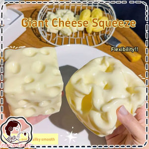 Cheese Cube Stress Ball Cheese Shapeable Squeeze Ball Fidget Toy ASMR Sensory Anti-Stress Gift