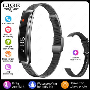 LIGE Watch Women Smart Watch Message Push DIY Custom Dial Sports Bracelet Waterproof Men for Android iOS