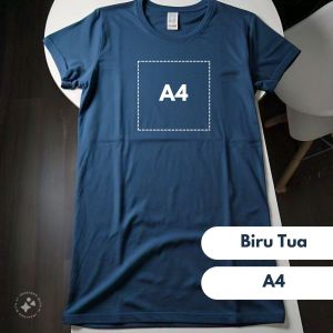 CUSTOM KAOS SABLON SATUAN (BIRU TUA A4) - CUSTOM DEPAN BELAKANG BISA REQUEST FOTO GAMBAR LOGO NAMA TULISAN KATA KATA – COBOTTEX STORE