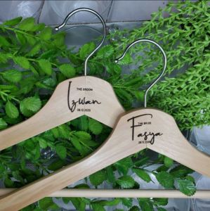 personalised Customized Name on Hanger with Laser Engraved