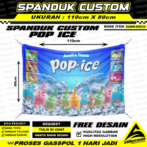 Spanduk Pop Ice Custom Banner Jualan Popice SpandukMurah Desain Spanduk Gratis Desain StikerAsia