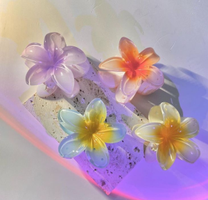 Kẹp Hoa Sứ Hot Xu Hướng Mới Màu Thạch Pastel Không Đau Tóc Phụ Kiện Tóc Nữ Và Bé Gái