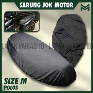 SARUNG JOK MOTOR PELINDUNG MOTOR ANTI AIR / WATERPROOF JOK MOTOR BEBEK MATIC HITAM POLOS UKURAN STANDAR BAHAN WP WATER RESISTANT TEBAL  SARUNG JOK TAHAN LAMA