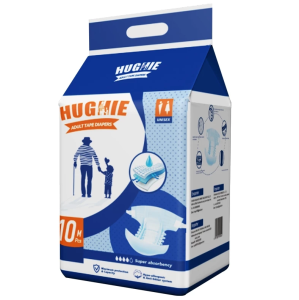 HUGHIE Lightweight Strong absorption Tape Diaper Adult Diapers Leak-Proof M/L/XL (2000ml x 10pcs)
