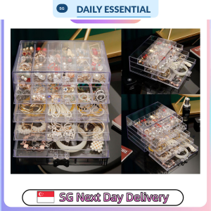 【DAILY ESSENTIAL】 Transparent Jewellery Drawer Organiser 3 or 5 Layers