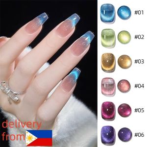 FenHuan 【Local Delivery 】XEIJAYI Shuiguang Star Cats Eye Nail Polish Glue New Summer Popular UV Phototherapy Shuiguang Cats Eye Glue Ice-permeable Glass Beads Large-capacity Canned Nail Salon Special 【】