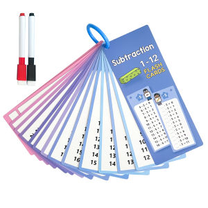 【Quick Math Practice X ÷ 】Addition Subtraction Flash Cards with Erasable Markers Dry Erase Board Games Learning Mathematics Practice Flashcards for Children Math Skill Development Reinforcing Calculation Techniques Cards for Classroom Teacher Student