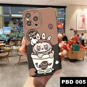 CASE SAMSUNG A7 2018 A31 A22 4G M32 M22 M23 M33 M34 M54 S23 FE M21 M30S M20 M10 FULL BLACK MOTIF LABUBU - BDC