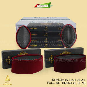 Peci Kopiah Songkok HAJI ALAY FULL AC Hitam Maroon Merah Polos Full AC Beludru Pigeon Tinggi 8 9 10 Ukuran Standar Anak Laki Laki dan Jumbo Pria Dewasa Nomor 2-12