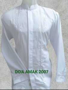 DOA AMAK 2007-Koko putih bordir sulaman kass bukitinggi-koko buat lebaran-baju muslim terbaru-koko katun toyobo premium-kemko pria dewasa mewah-koko putih bordir putih-kemko fashion muslim-baju muslim fashion terlaris-koko kemeja lengan panjang bordiran