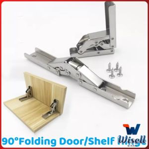 Wisell 90 องศา บานพับเฟอร์นิเจอร์ที่ ยึดชั้นวางของ 1 ชิ้น 90-Degree Folding Shelf Hinge
