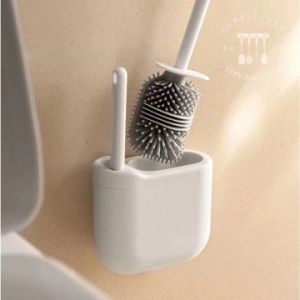 KITkitchen Toilet Brush Household Multifunction Silicone Bathroom Cleaning Brush With Holder COD