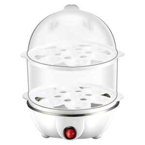 Egg Cooker 350W Rapid Electric Egg Maker Egg Steamer Egg Boiler Egg Cookers With Automatic Shut Off 14 Egg Capacity Double-Layer Lazy Egg Boiler Multifunction Heated Milk Heated Food