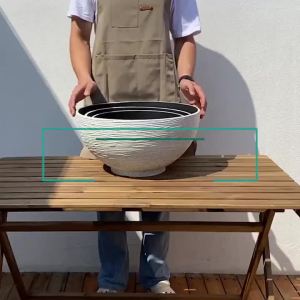 Large-caliber Flowerpot Large Water Tank Lotus Pot Lily Bowl Lotus Home Garden Extra-large Flowerpot  Bowl Lotus P