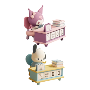 เครื่องประดับตั้งโต๊ะแบบถาวรปฏิทินตั้งโต๊ะปฏิทินสำหรับตกแต่งโต๊ะการ์ตูนบล็อกการแสดงเดือนวันที่สัปดาห์ปฏิทิน