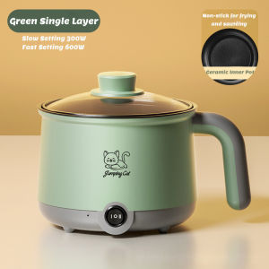 Multifunctional Electric Cooker 1.8L Mini Rice Cooker  Non Stick Electric Pot With Steamer  Student Dormitory periuk masak serbaguna 电煮锅 Mini Portable