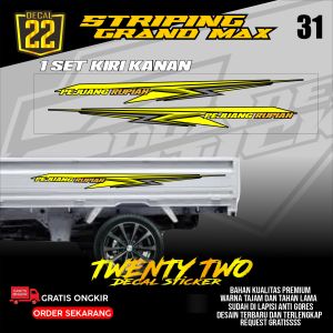 STRIPING STICKER STIKER PICK UP GRANMAX STIKER MOBIL DAIHATSU PICKUP GRANDMAX ESPASS PICKUP GRAN MAX TTD 31