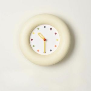 Sacesr Creative Simple Wall Clocks White Bagel Shape Luxury Silent Living Room Wall Clocks Modern Nordic Aesthetic Room Decorations 9R3H1