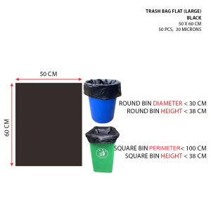 100pcs Big Rubbish Bag Garbage Bag Waste Bag Trash Bag Kitchen Bag Dustbin Bag Domestic Bin Bag For Office Outdoor