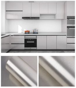 61x200cm Luxury Glossy Metallic Wallpaper for Refrigerator Elevator Cupboard Table Cabinet Wardrobe Closet Sticker 3D Embossing Thickened Waterproof Oil proof Self Adhesive Wallpaper Simplicity Home Design Furniture Wrapper Silver Golden Rose Golden
