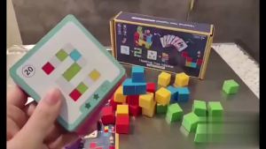Direct Sales Mindset Showdown   Rainbow Blocks Arithmetic Question Cards   Logical Thinking Training Educational Toys