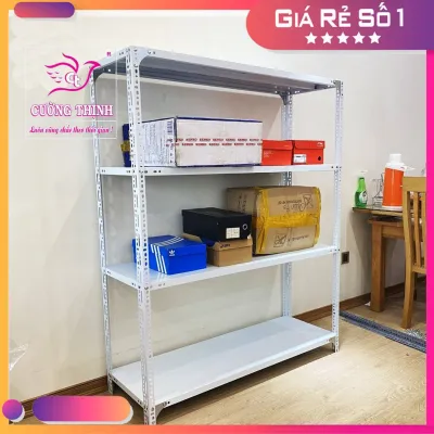 Kệ sắt V lỗ 3 4 5 tầng Dài 120cm x Rộng 30cm x Cao 0.6-0.8-1-1.2-1.5m- Lắp Ghép Đa Năng
