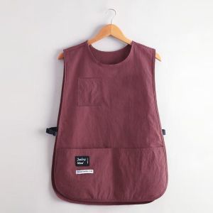 Black Water-Resistant Work Vest (64*46cm) - Durable Polyester Fabric for Industrial & Outdoor Tasks