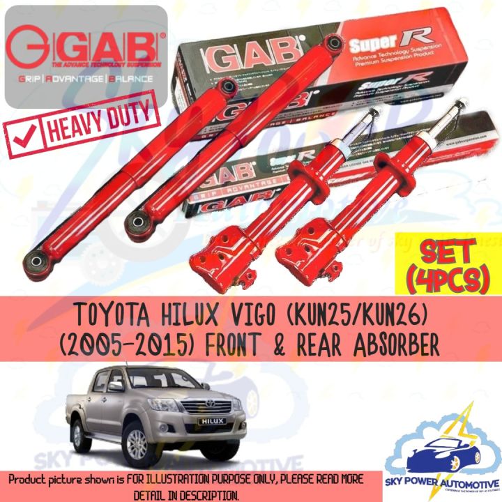 thumbnail image 2 of Ultima 2x Rear Gas Shock Absorbers For Toyota Hilux 4x4 (2005-2015) – KUN26, GGN25, KUN25 – Long Travel, 3yr Warranty 2 of 3