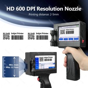 12.7mm Portable Inkjet Printer Handheld TIJ Maker Machine with ink Cartridge Image Picture QR code Serial Number Edit Print