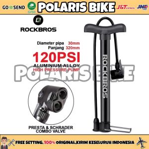 Rockbros Pompa Angin Ban Sepeda Motor Mobil Portable 120 PSI 140 PSI Alloy Pentil Schrader Presta