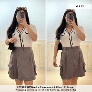4921 Jihyun Korean Cargo Skirt
