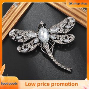 ✨QK shop✨ Rhinestone Dragonfly Brooch For Women Delicate Wings Details Coat Jewelry Accessory For Birthday Or Graduation
